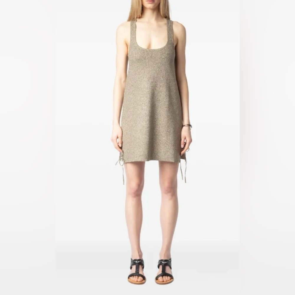 Zadig & Voltaire Daby gold mini dress